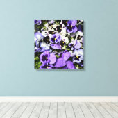 16 x 16 Paarse onderzetters Canvas Afdruk (Insitu (Houten vloer))