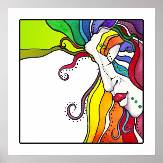 16" X 16" POSTER Electra Pop Art Diva (Voorkant)