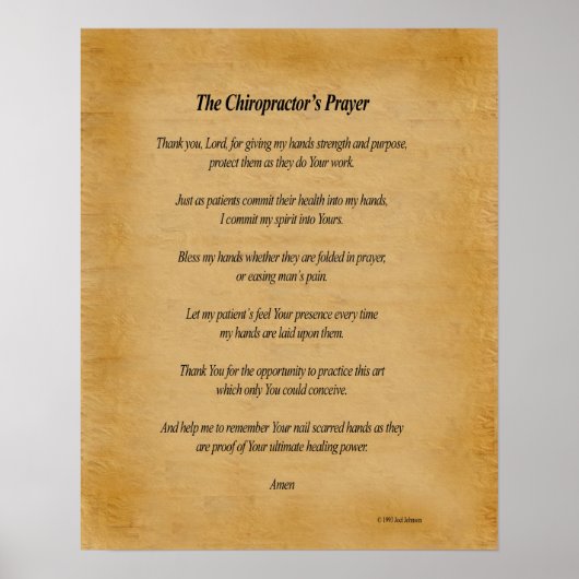 16 x 20 Chiro Prayer Poster (Voorkant)