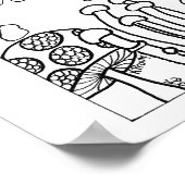 16 "x 20" Gevlekt konijn met druiven kleuren Poster (Hoek)