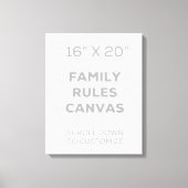 16 x 20-inch Family Rules Canvas (Voorkant)