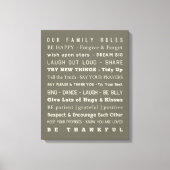 16 x 20-inch Family Rules Canvas Afdruk (Voorkant)