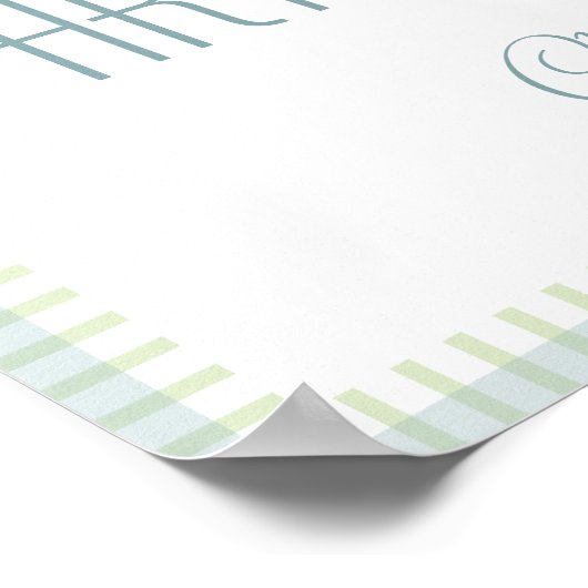 16 x 20-inch Poster met blauwe lijn $ 13,50 (Hoek)