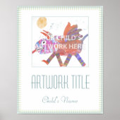 16 x 20-inch Poster met blauwe lijn $ 13,50 (Voorkant)