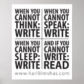 16 x 20 inch wanneer Poster schrijven (Voorkant)