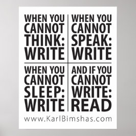 16 x 20 inch wanneer Poster schrijven