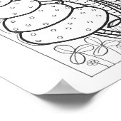 16 "x 20" Pad met fantasie bloemen kleuren Poster (Hoek)