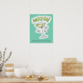 16" x 20" POSTER - DAIQUIRI RECEPT COCKTAIL KUNST (Keuken)