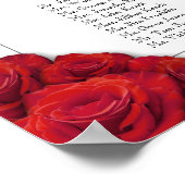 16 x 20 Rode Rozen Stoelindeling Poster (Hoek)