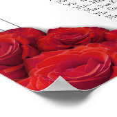 16 x 20 Rode Rozen Zitplaats Grafiek Poster (Hoek)
