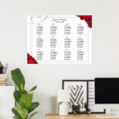 16 x 20 Rode Rozen Zitplaats Grafiek Poster (Thuiskantoor)