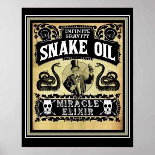 16 x 20 Snake Oil Peddler Ad Poster (Voorkant)
