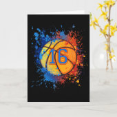 16 Years Old 16th Birthday Sketll Gift For Boys Pa Kaart (Gele Bloem)