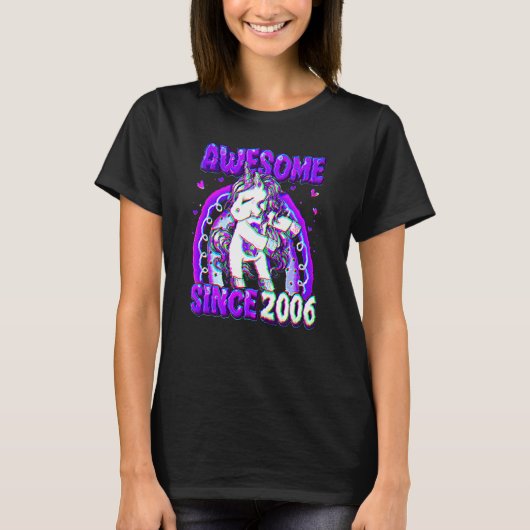 16 Years Old Unicorn Flossing 16th Birthday Girl U T-shirt (Voorkant)