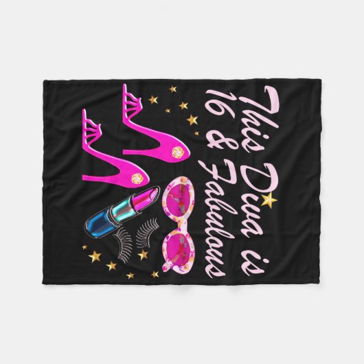 16 YR OLD PRIMA DONNA FLEECE DEKEN (Voorkant (Horizontaal))