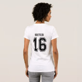 16 zestien varianten num t-shirt (Achterkant volledig)