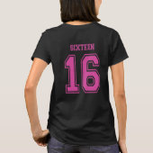 16 zestien varsity nummer t-shirt (Achterkant)