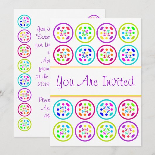 16 zestiende tropische kleuren fel kaart (Voorkant / Achterkant)