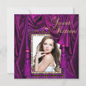 16 zestienjarige Paarse goudkoorts Kaart (Voorkant)