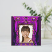16 zestienjarige Paarse roze goud Kaart (Staand voorkant)