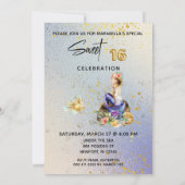 *~* 16 ZOETE ZESTIEN Ombre Blauwe Zeemeermin Verja Kaart (Achterkant)