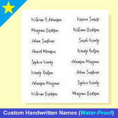16 zwarte namen | Elegant kalligrafiescript Sticker
