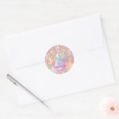 16de Bridal Roos Holographic Ronde Sticker (Envelop)