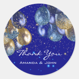 16de Bridal Wedding Ballon Blue Navy Royal Ronde Sticker