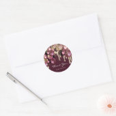 16de Bridal Wedding Ballon Gold Burgund Ronde Sticker (Envelop)