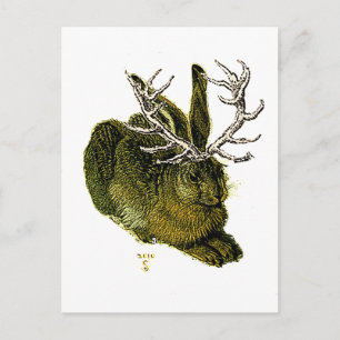 16de eeuw Jackalope Briefkaart