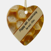 16de Jubileum van de bruiloft, Wax Keepomwille Hea Keramisch Ornament (Rechts)