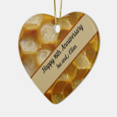 16de Jubileum van de bruiloft, Wax Keepomwille Hea Keramisch Ornament (Links)