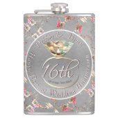 16de Jubileum van de Weddenschap Peridot, Wax, & S Heupfles (Voorkant)