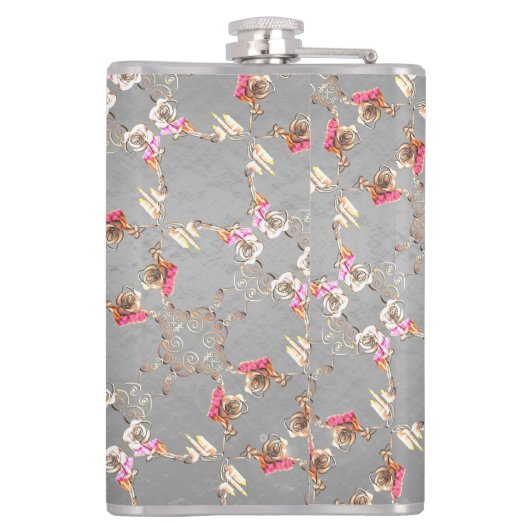 16de Jubileum van de Weddenschap Peridot, Wax, & S Heupfles (Achterkant)