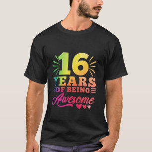 16de Verjaardag Tie Dye 16 Jaar Oud 16 Meisje Jaar T-shirt