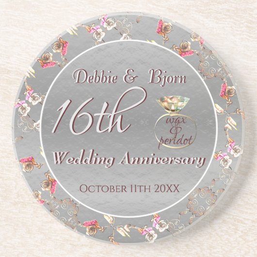 16de Wasje van het Jubileum van de Weddenschap, St Zandsteen Onderzetter (Voorkant)