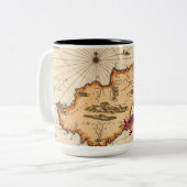 16e/17e eeuw Nautical Map Mok (Voorkant links)