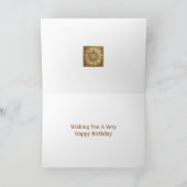 16e/17e eeuwse nautische kaart Happy Birthday Kaar (Binnen)