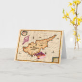 16e/17e eeuwse nautische kaart Happy Birthday Kaar (Gele Bloem)