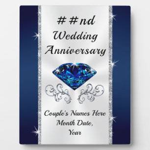 16e, 65e, 22e bruiloft Jubileum cadeaus voor haar Fotoplaat