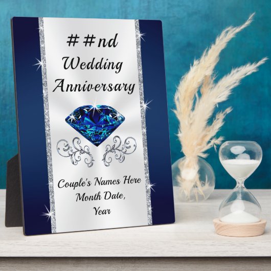 16e, 65e, 22e bruiloft Jubileum cadeaus voor haar Fotoplaat (Zijkant)