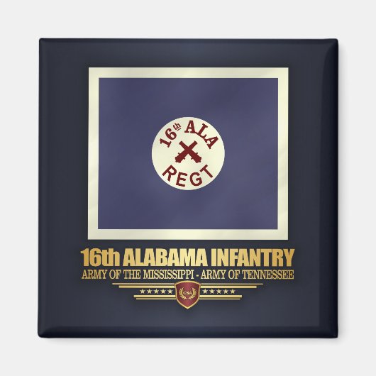 16e Alabama-infanterie (f10) Magneet (Voorkant)