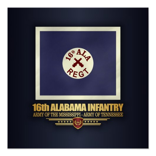16e Alabama-infanterie (f10) Perfect Poster (Voorkant)