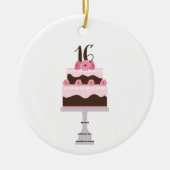 16e Birthday Cake Keramisch Ornament (Voorkant)