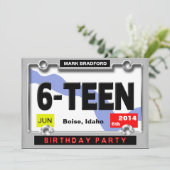 16e BIRTHDAY PARTIJVERLENING - BORD VAN VERGUNNING Kaart (Staand voorkant)