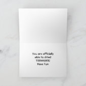 **16e BIRTHDAY** TOEKOMSTIGE BESTUURDER HIER Kaart (Binnen)