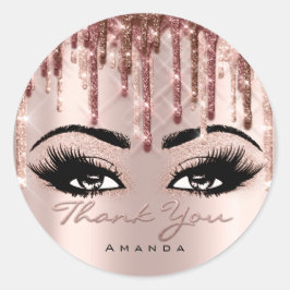 16e Bridal Roos Eyelash 3D druppels Ronde Sticker