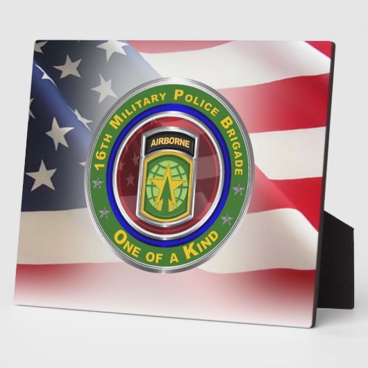 16e brigade van de militaire politie (AIRBORNE) Fotoplaat (Zijkant)