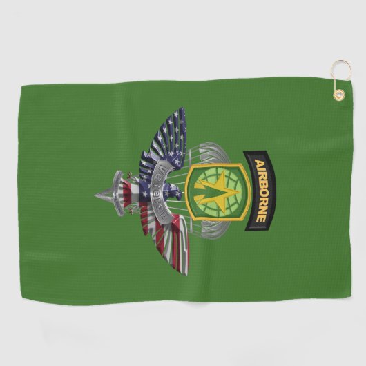 16e brigade van de militaire politie (AIRBORNE) Golfhanddoek (Horizontaal)