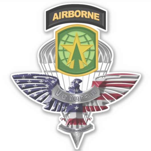 16e brigade van de militaire politie in de lucht sticker (Voorkant)